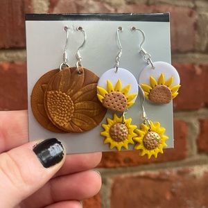 Sunflower earrings